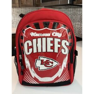 NFL Kansas City Chief Backpack Canvas Coated Plastic Multipocket New Without Tag
